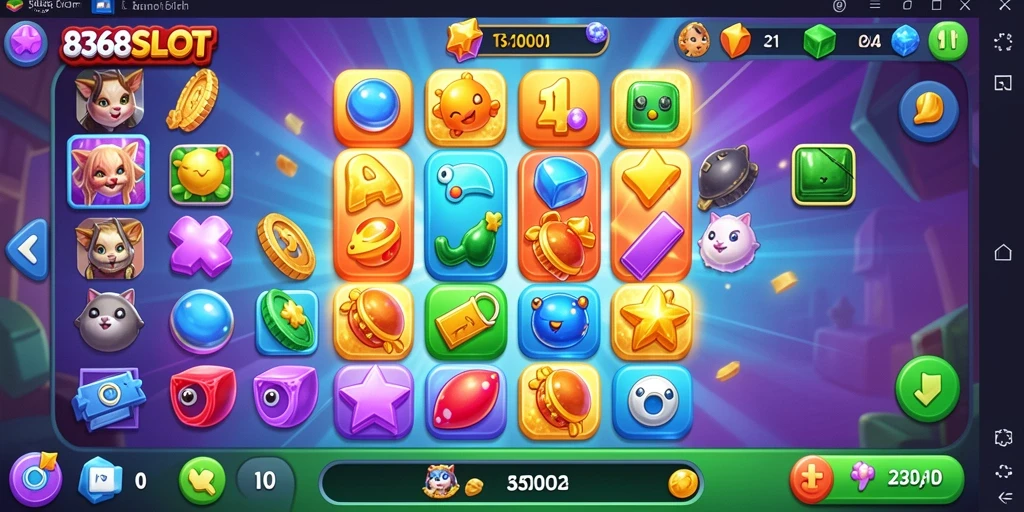 Tampilan seru permainan <strong>8368SLOT</strong> yang penuh warna dan tantangan.