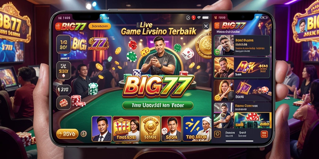 Tangkapan layar gameplay Live Casino di BIG77 menunjukkan keseruan bermain.