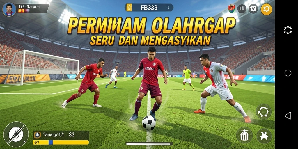 Tampilan seru dari gameplay FB333 yang penuh aksi olahraga.