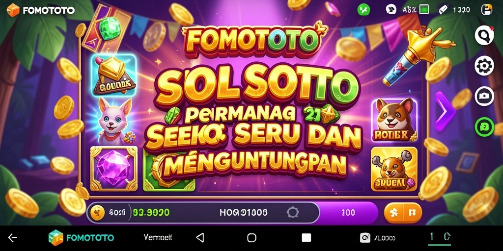 Screenshot gameplay FOMOTOTO menunjukkan keseruan permainan Slot yang menarik.