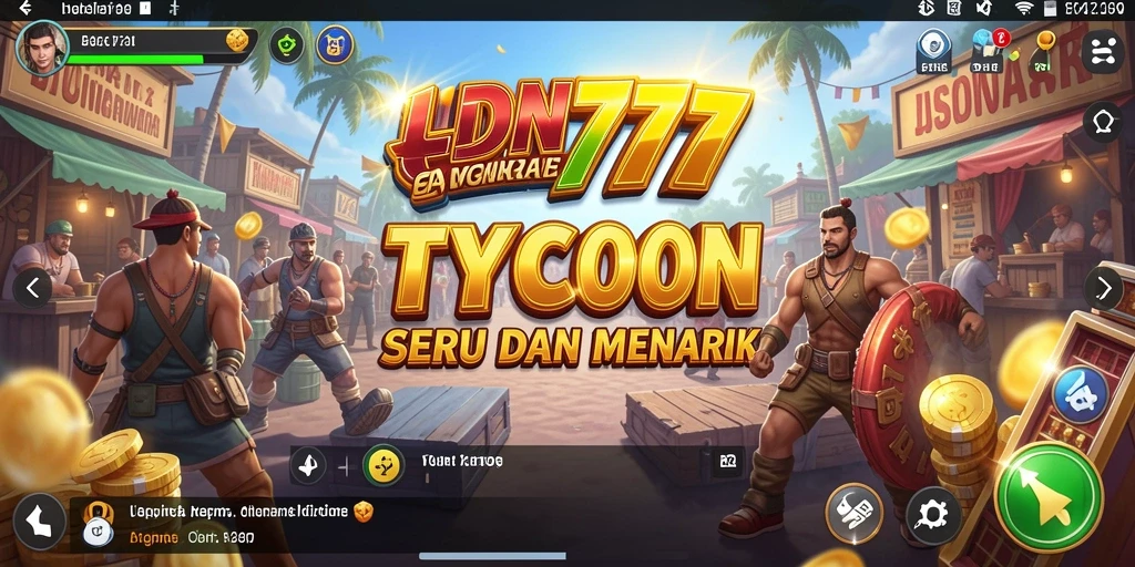 Tangkapan layar utama menampilkan pengalaman gameplay Tycoon yang seru.