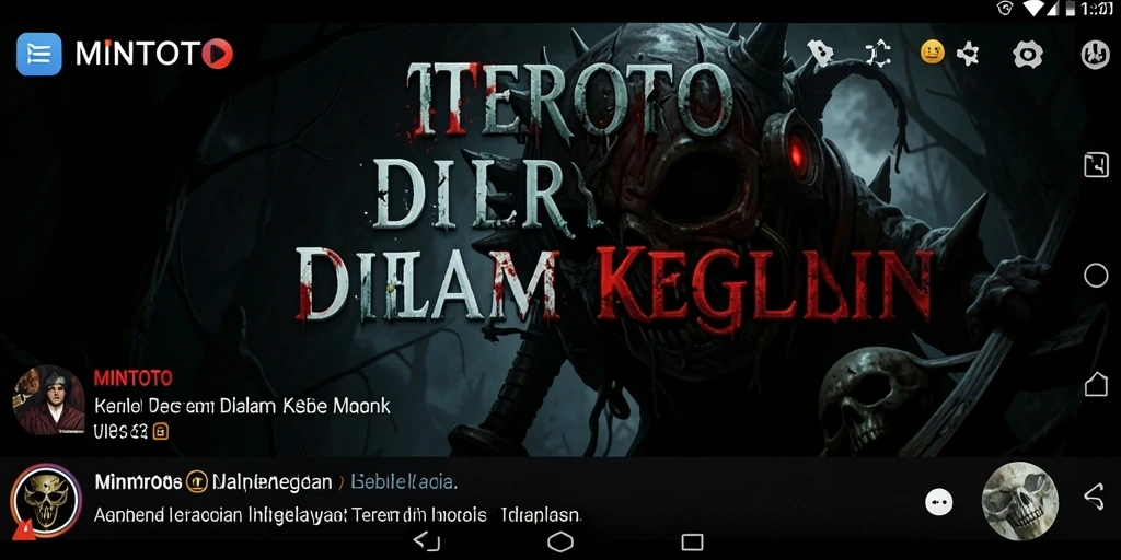 Screenshot MINTOTO menunjukkan gameplay mencekam dengan musuh yang menakutkan.