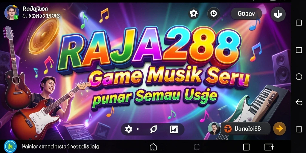 Tampilan gameplay seru dalam aplikasi RAJA288 yang membuat bermain musik menjadi menyenangkan.