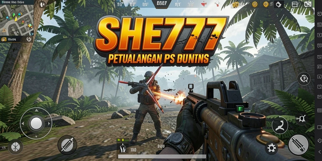 Screenshot menunjukkan aksi intens dalam game SHE777 dengan grafis menawan.