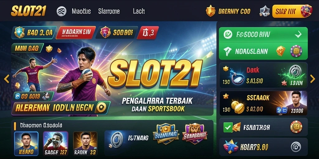 Tampilan menarik dari gameplay Sportsbook di SLOT21.