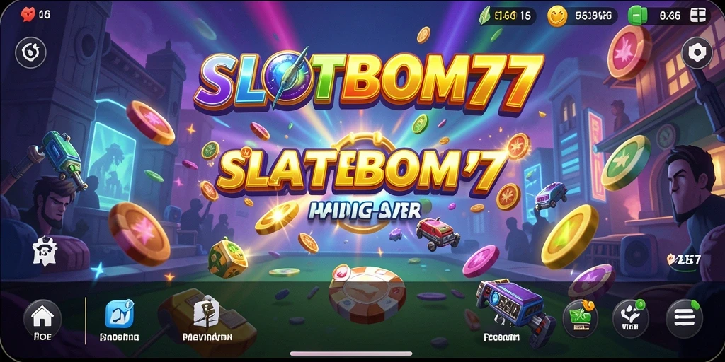 Tampilan menarik dari gameplay SLOTBOM77 yang penuh warna dan tantangan.