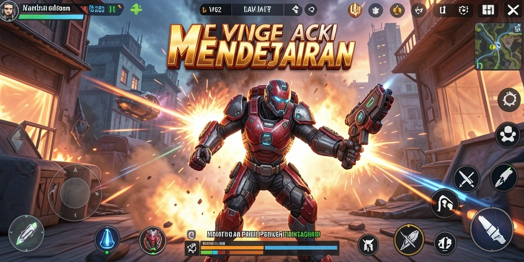 Screenshot gameplay VV62 menampilkan aksi mendebarkan dan grafis tajam.